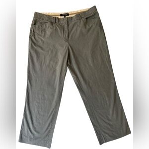 Lafayette 148 Cropped Cotton Twill Pants – Size 8 – Bleached Grey